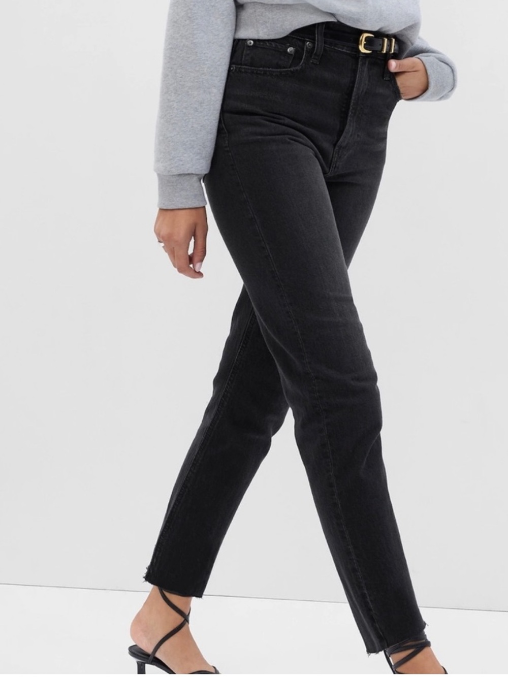 GAP Black Cheeky Straight Sky High Jeans